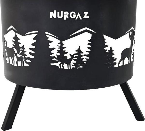 NURGAZ ORMAN ŞÖMİNESİ GEYİK DESEN - Image 1