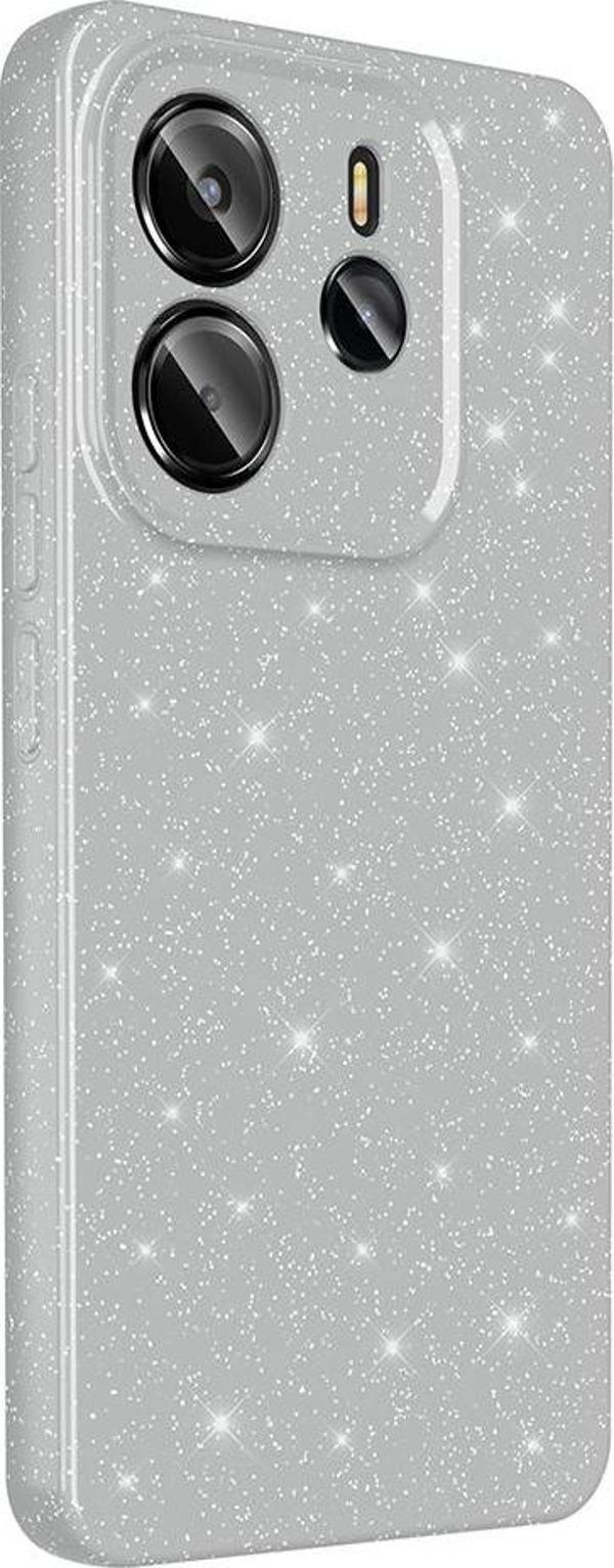 Redmi Note 14 Kılıf Kamera Korumalı Simli Parıltılı Lüks Silikon - Image 1
