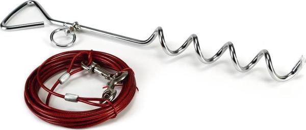 Beeztees Köpek ve Kedi Bahçe Bağlama Kancası ve 6m Halatı, 27Kg'ye Kadar, 41x0,8cm - Image 1
