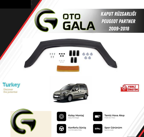 KAPUT RÜZGARLIĞI PEUGEOT PARTNER 2009-2018 - Image 1