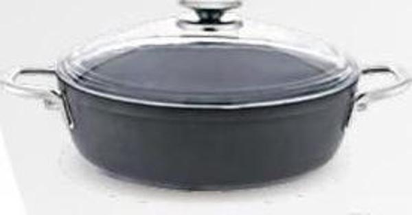 FMS G2001GLXS Galaxy 24 Cm Basık Granit Tencere Siyah Metal - Image 1