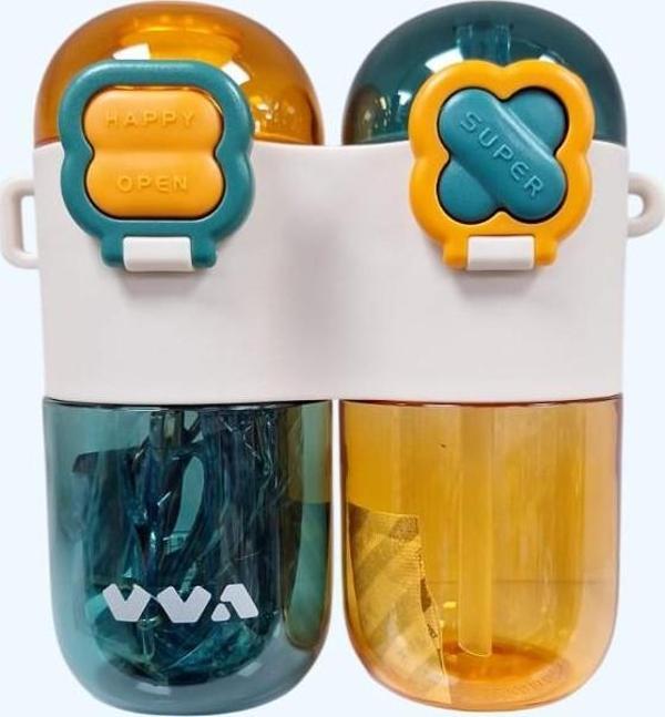 Vagonlife 800 Ml Matara Suluk Yeşil- Turuncu 2 li - Image 1