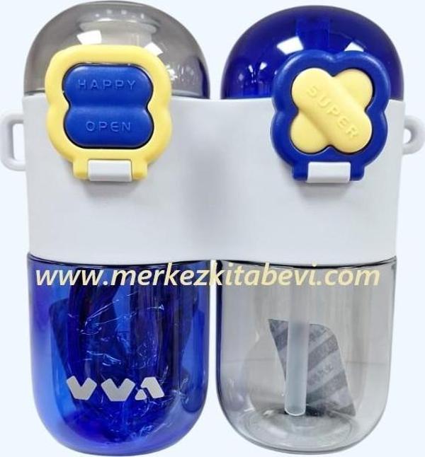 Vagonlife 800 Ml Matara Suluk Mavi Sarı 2 li - Image 1