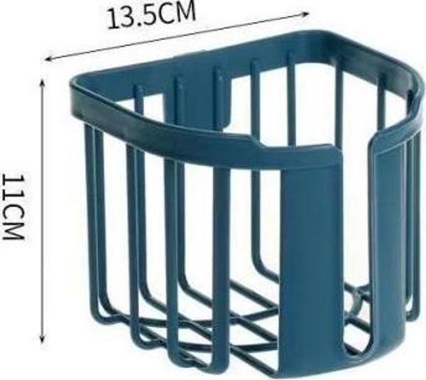 Banyo Dekoru için Beyaz Yapışkanlı Fonksiyonel Banyo Organizeri - Image 1