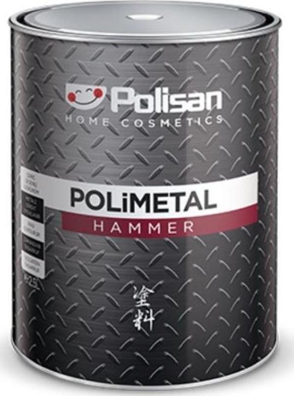 Polisan Polimetal Hammer 0.75 lt Metal Boyası Gümüş - Image 1