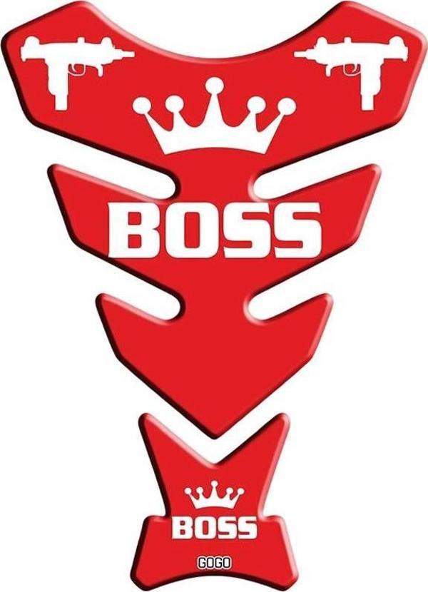 Universal Motosiklet Tank Pad Boss Kırmızı - Image 1