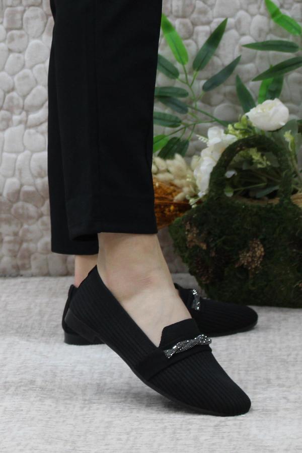 Mehmet Mete 9533 Fashion Taşlı Kadın Babet - Image 1