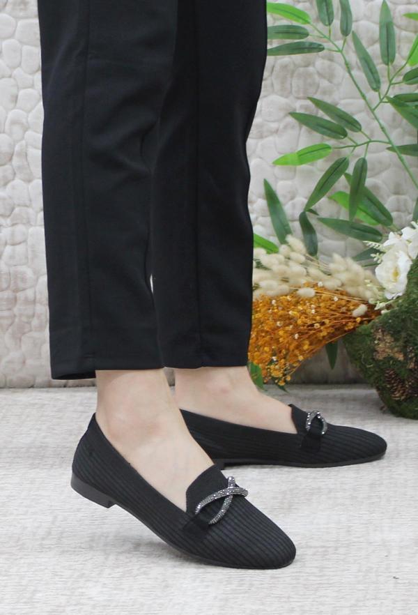 Mehmet Mete 9534 Fashion Taşlı Kadın Babet - Image 1