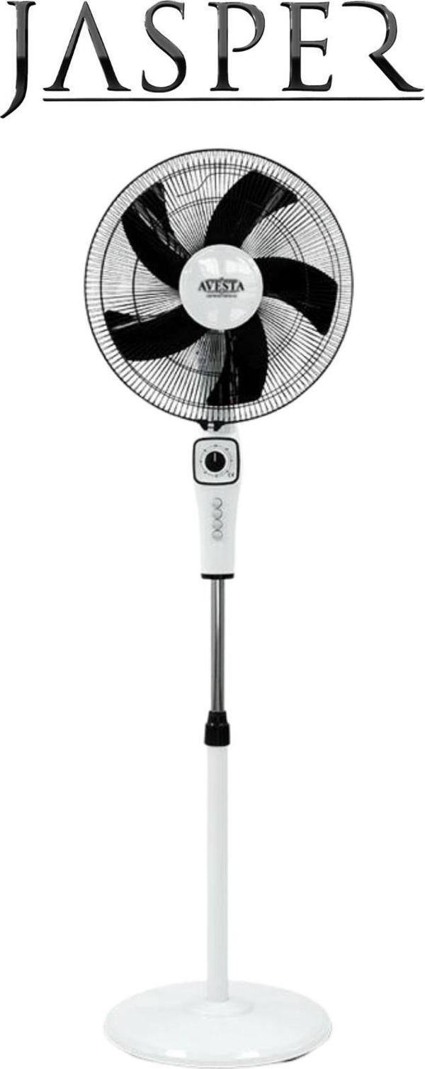 Jasper Avesta Ayaklı Vantilatör Beyaz - Siyah 55 W - Image 1
