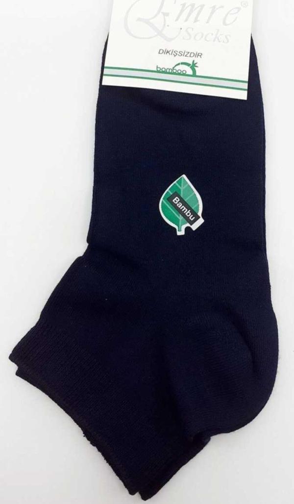 12 Çift Bambu Kısa Patik Erkek Çorap Emre - Image 1