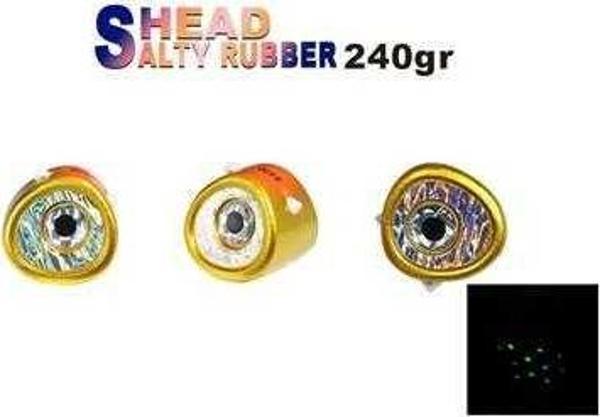 Fujin Salty Rubber Head 240gr Kafa 10 Orange Glow Gold - Image 1