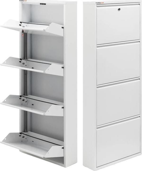 Beyaz Kilitli Metal Ayakkabılık  - Image 1