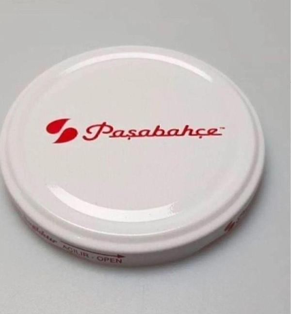 Paşabahçe 100 Adet Konserve Kavanoz Kapağı Metal Beyaz Silikonlu Kapak - Image 1