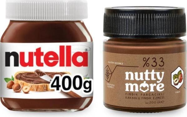 Nutella 400 gr & Nutty More %33 Fındık Parçacıklı Kakaolu Fındık Ezmesi 200 gr - Image 1