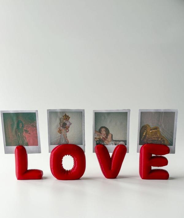 Sin İstanbul 4'Lü Love Polaroid Fotoğraf Standı, Not Tutucu - Image 1