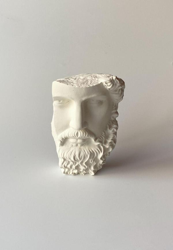 Sin İstanbul Zeus Büst Heykel Biblo Beyaz - Image 1