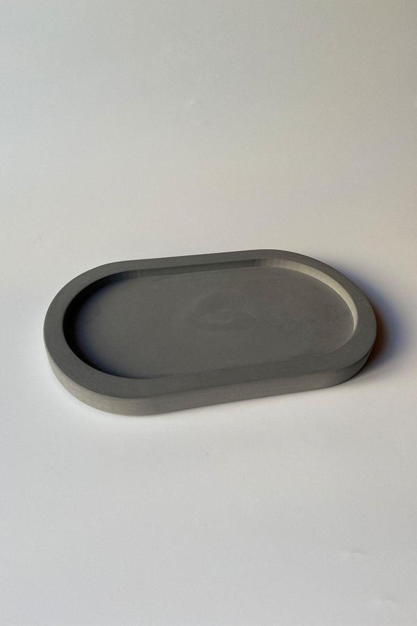 Sin İstanbul Oval Tabak Beton Antrasit - Image 1