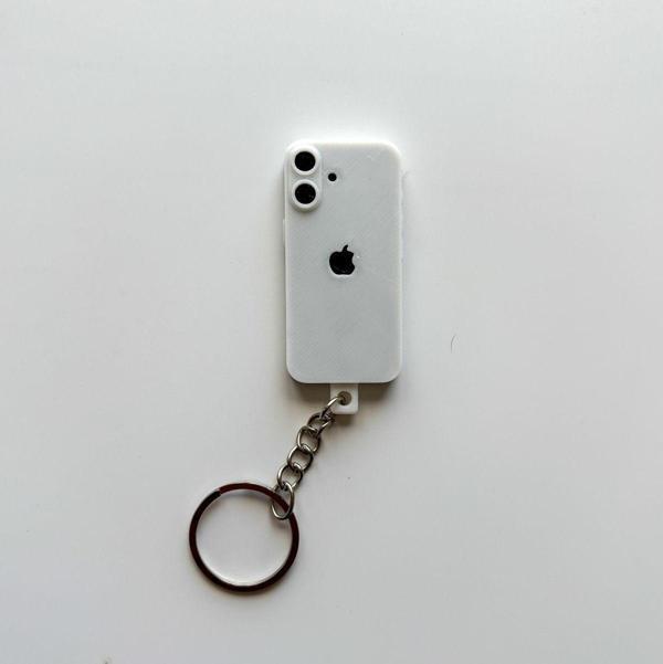 Sin İstanbul Mini Iphone Gümüş Zincir Anahtarlık - Image 1