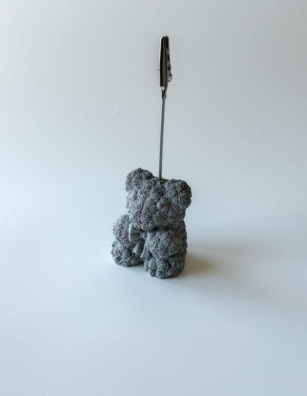 Sin İstanbul Mini Rose Bear Notluk Gri, Not Tutacağı Gri - Image 1