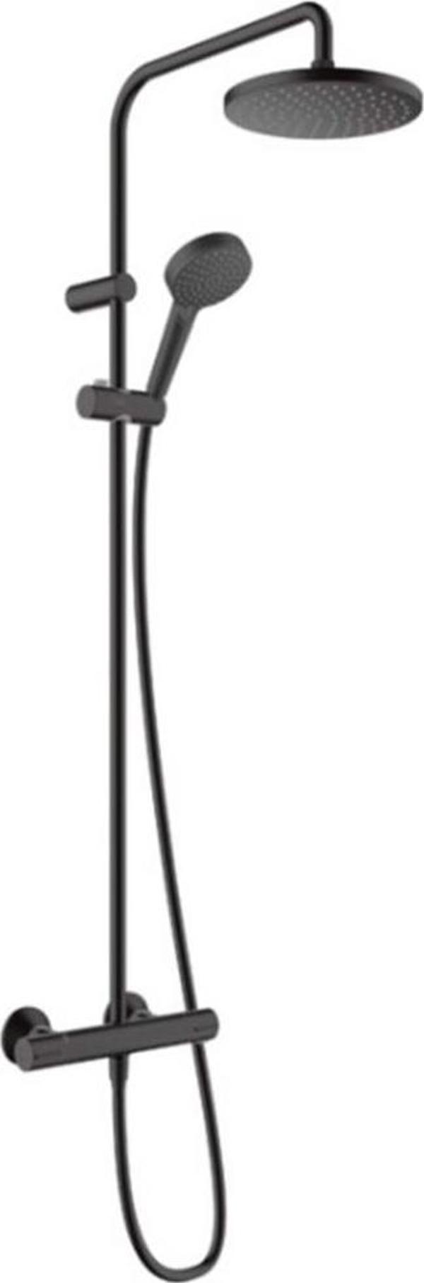 Hansgrohe Vernis Blend 200 1jet Duş Kolonu  Termostat ile ,Satin Siyah - Image 1