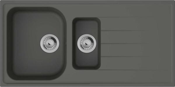 Hansgrohe S520-F525 Ankastre Granit Eviye 980/480 otomatik gider seti ile Taş Grisi - Image 1