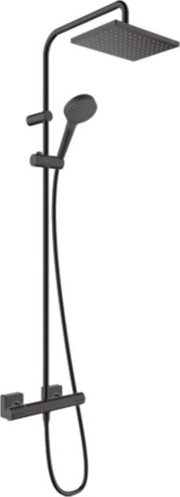 Hansgrohe Vernis Shape 230 1jet Duş Kolonu Termostat ile ,Satin Siyah - Image 1