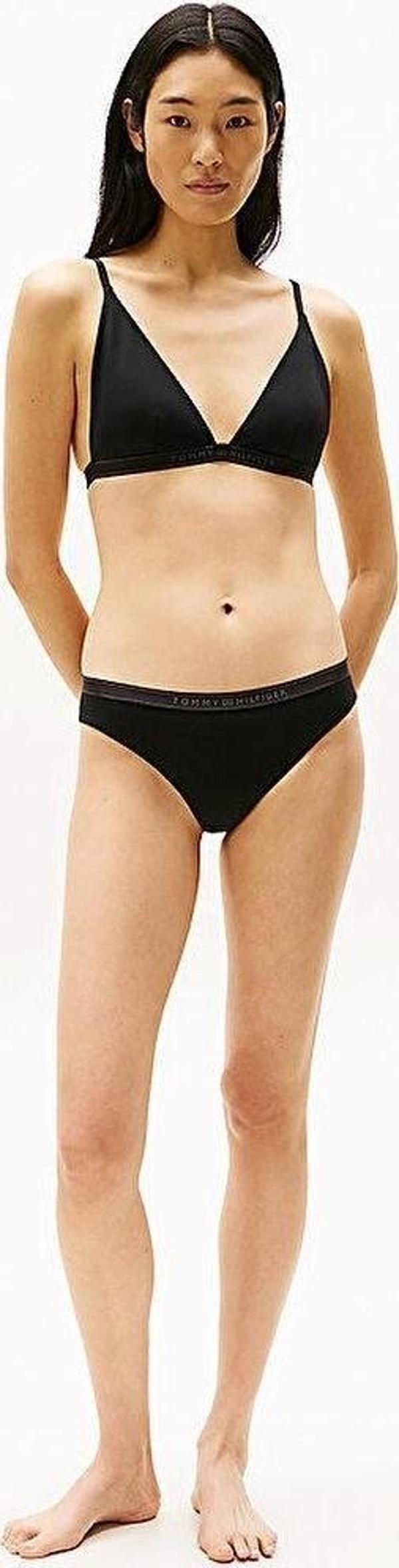 Tommy Hilfiger Kadın Siyah Triangle Fixed Bikini Üstü - Image 1