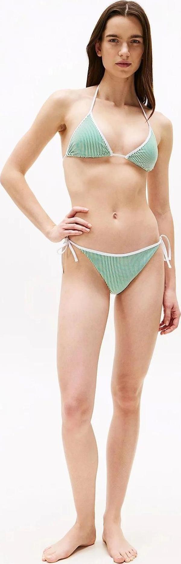Tommy Hilfiger Kadın  Yeşil  Yivli Dokulu Üçgen Bikini Üstü - Image 1