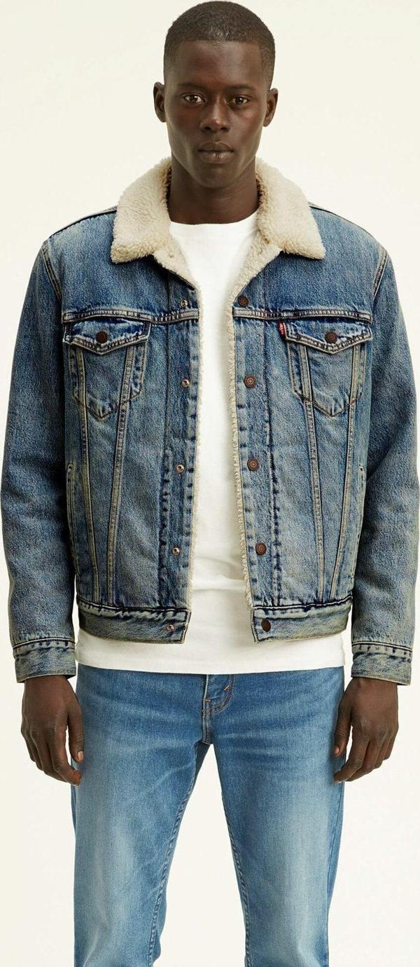 Erkek Mavi Trucker Ceket 16365-0044 - Image 1