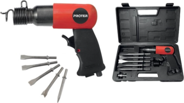 Proter PH 2145 K Havalı Kırıcı-Keski (9 Parça Çantalı Kit) - Image 1