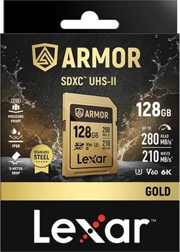 Lexar 128GB ARMOR GOLD UHS-II SDXC Hafıza Kartı - Image 1