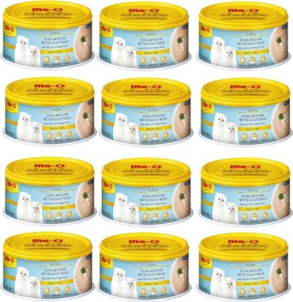 Delite Tahılsız Keçi Sütlü Ton Balıklı Ezme Yavru Kedi Konservesi 80 Gr X 12 Adet - Image 1