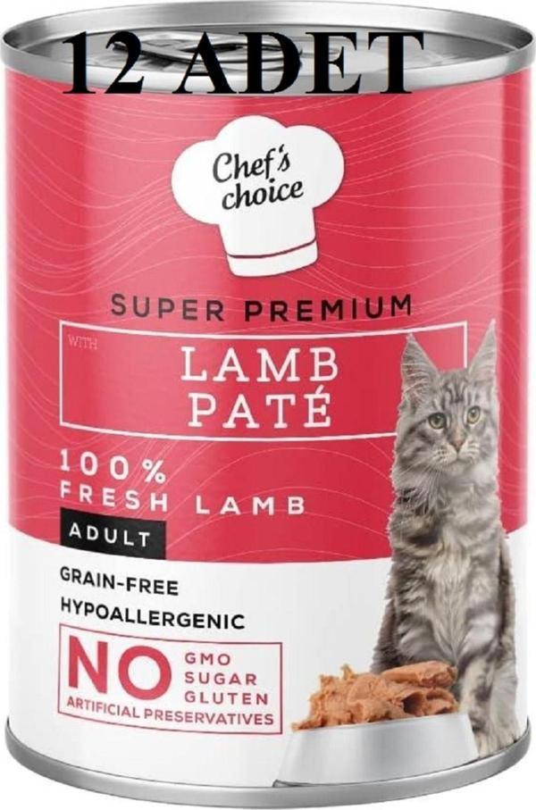 NEW CHEFS CHOICE LAMB PATE FOR CATS 400 GR X 12 ADET - Image 1