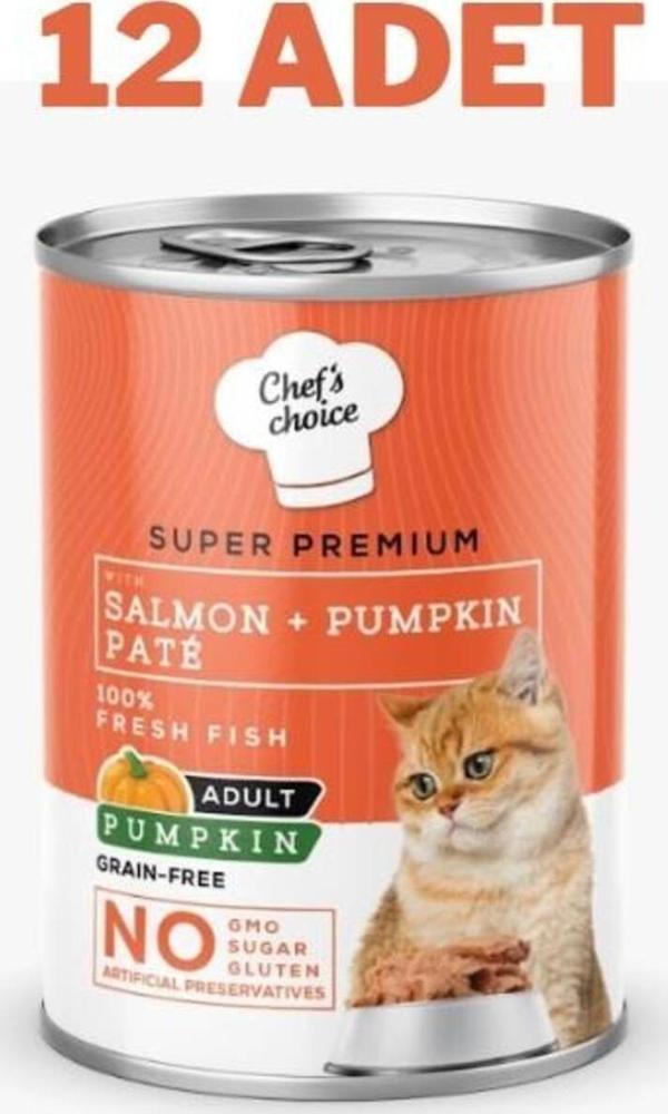 Salmon Pumpkin Somonlu Balkabaklı Pate Kedi Konservesi 12x400 Gr - Image 1