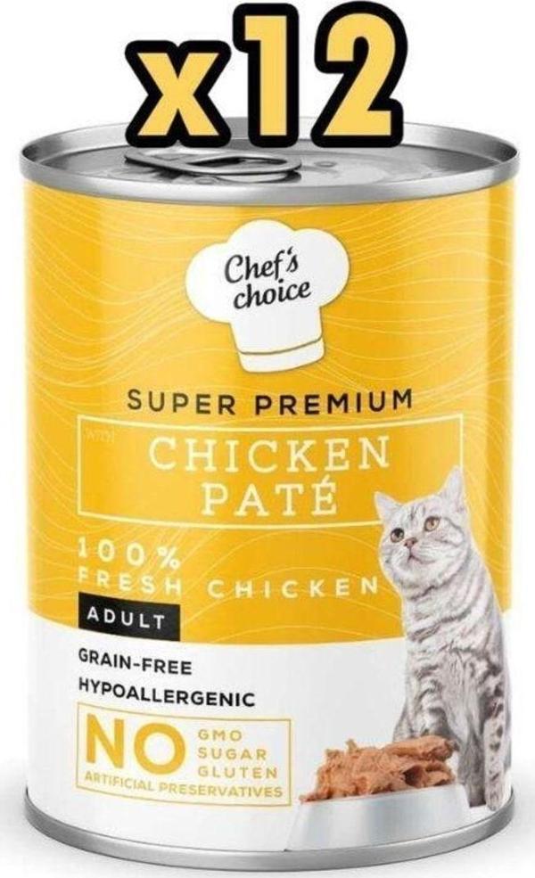 Tavuklu Tahılsız Ezme Kedi Yaş Maması 400 Gr X 12 Adet - Image 1