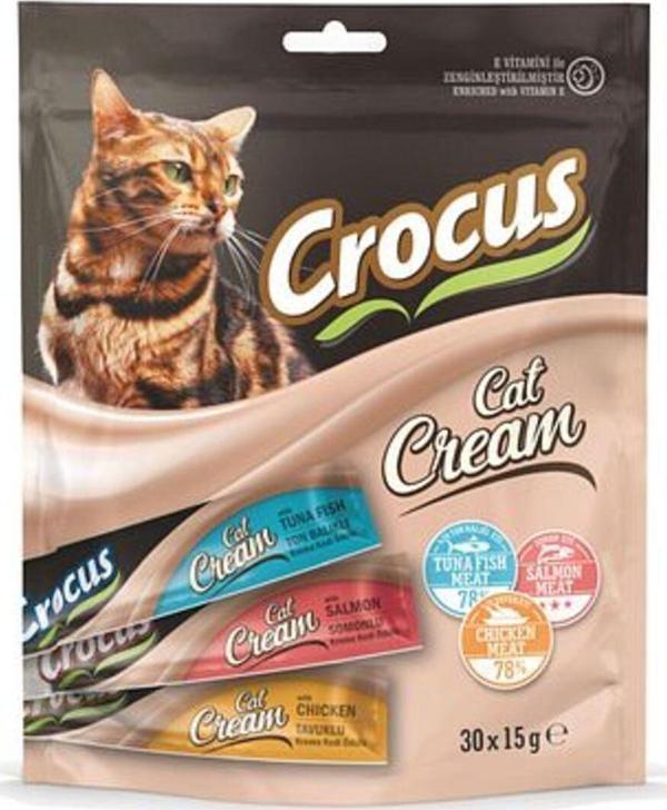 Çoklu Tavuklu & Ton Balıklı & Somonlu Krema Kedi Ödülü 30x15g 141036 - Image 1
