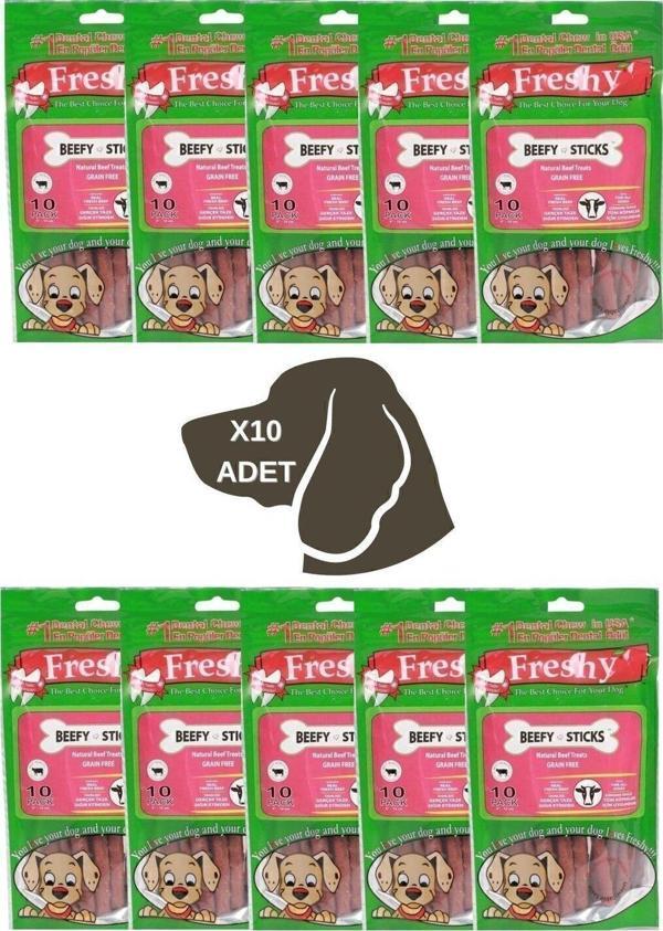 Beefy Sticks - Sığır Tahılsız Çubuk Köpek Ödülü 100 Gr-10 Çubuk 10Lu Paket - Image 1