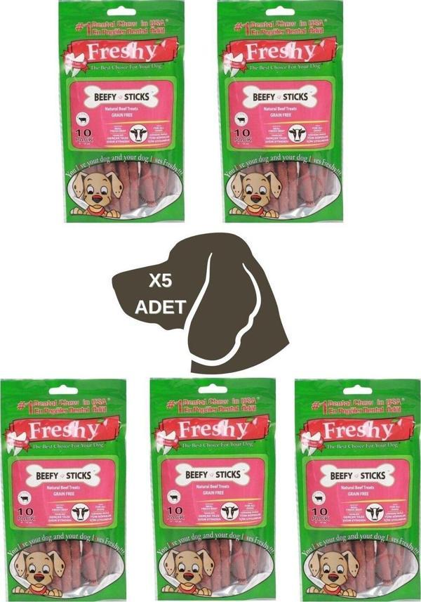 Beefy Sticks - Sığır Tahılsız Çubuk Köpek Ödülü 100 Gr-10 Çubuk 5li Paket - Image 1
