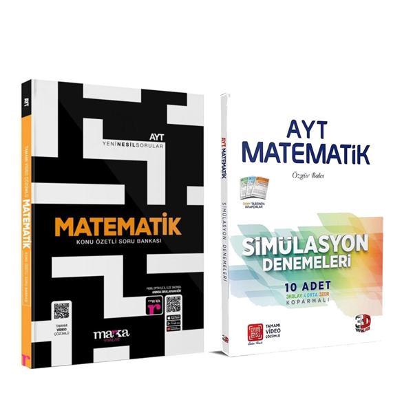 Marka Yayınları AYT Matematik Soru Bankası ve 3D Deneme Seti 2 Kitap - Marka Yayınları - Image 1