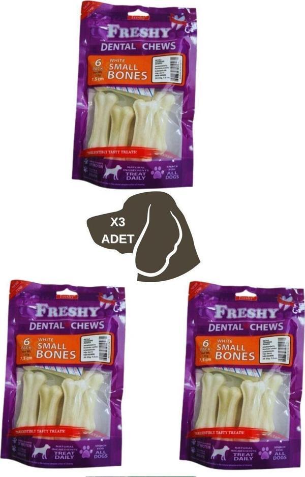 Beyaz Dental 7,5 Cm Kemik 6 Adet 3 Lü Paket - Image 1