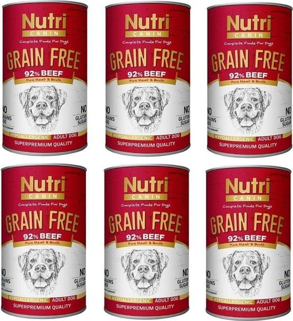 Tahılsız, Tatlı Patatesli Biftekli Köpek Konserve 400 Gr. X 6 Adet - Image 1