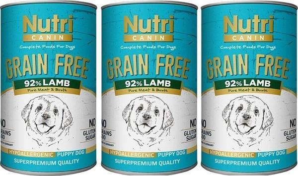 Nutri Canin Kuzu Etli Tahılsız Yavru Köpek Konservesi 400 G 3 Adet - Image 1