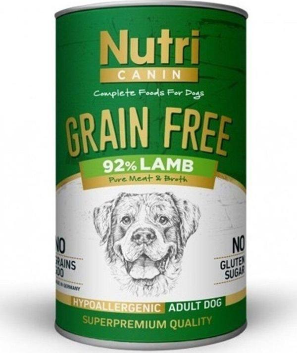 Nutri Canin Tahılsız Kuzu Etli Patatesli Köpek Konservesi 400 Gr(SKT.10.2024) - Image 1