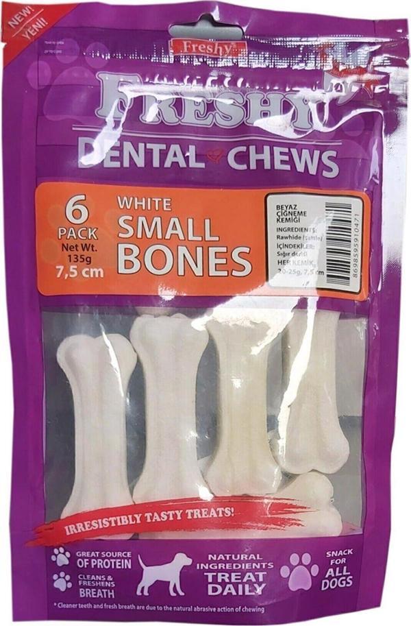 Küçük Boy Beyaz Dental Pres Kemik 7,5 Santim 3 Inç 6'lı Paket Toplam 135 gram - Image 1
