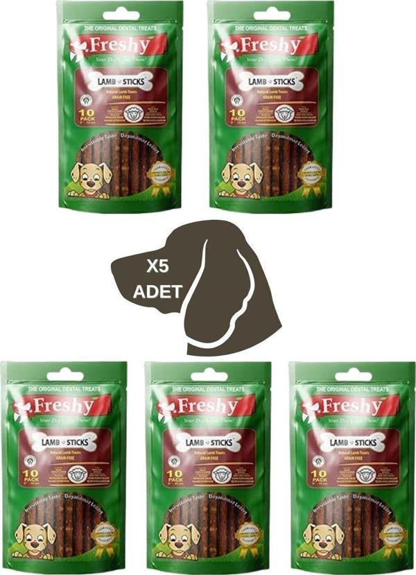 Lamb Sticks - Kuzulu Tahılsız Çubuk Köpek Ödülü 100 Gr-10 Çubuk 5li Paket - Image 1