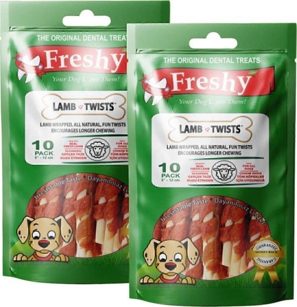 Lamb Twists - 20 Adet Kuzu Etli Burgu Çubuk - 200g - Taze Et Ile Hazırlanmıştır - 2'li Set - Image 1