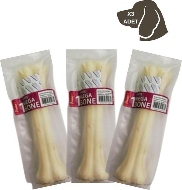 Mega Chew Bone White Orta Ve Büyük Irk Köpekler Sütlü Çiğneme Kemiği 25 Cm 220 Gr 3 ADET - Image 1