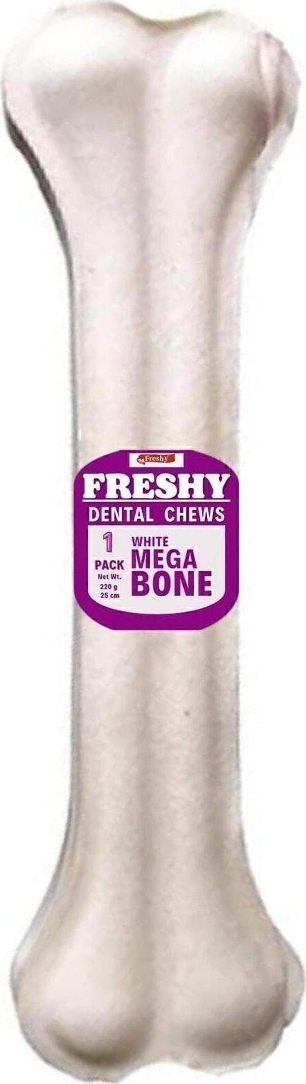 Mega Chew Bone White Orta Ve Büyük Irk Köpekler Sütlü Çiğneme Kemiği Ödül Maması 25 Cm 220 Gr - Image 1