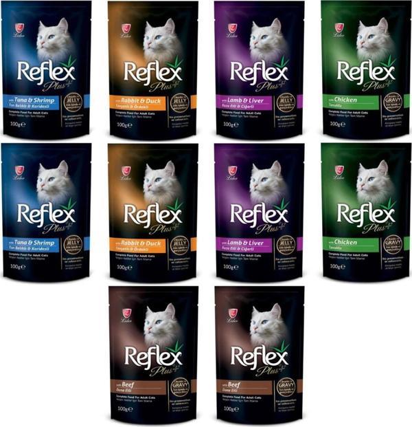 Plus Pouch Karışık Kedi Yaş Maması 100gr - 10 Adet - Image 1