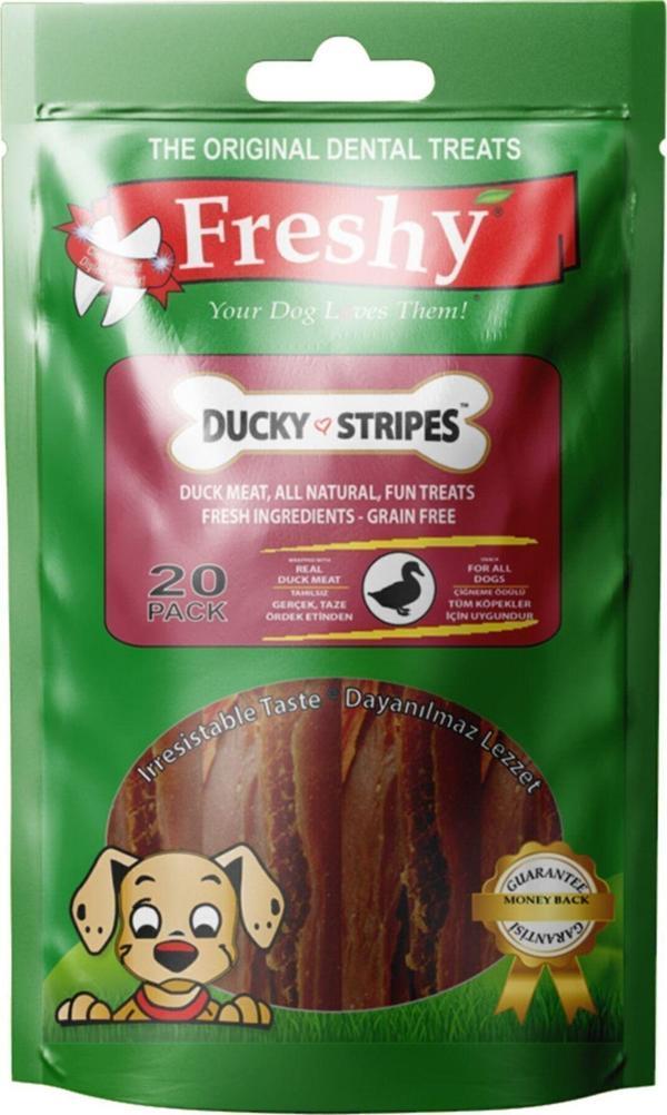 Taze Ördek Eti Şerit Köpek Ödülü 20"li 80gr - Image 1